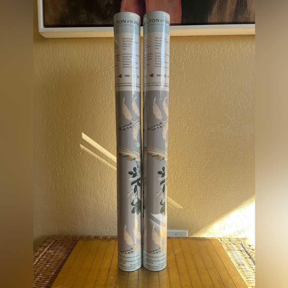 Milton and King wallpaper and fabric company birds of paradise new x2